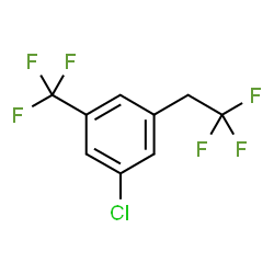 ChemSpider 2D Image | 1-Chloro-3-(2,2,2-trifluoroethyl)-5-(trifluoromethyl)benzene | C9H5ClF6
