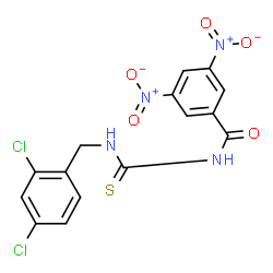 ChemSpider 2D Image | N-[(2,4-Dichlorobenzyl)carbamothioyl]-3,5-dinitrobenzamide | C15H10Cl2N4O5S