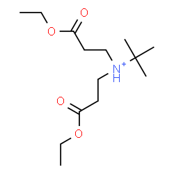 ChemSpider 2D Image | 3-Ethoxy-N-(3-ethoxy-3-oxopropyl)-N-(2-methyl-2-propanyl)-3-oxo-1-propanaminium | C14H28NO4