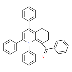 ChemSpider 2D Image | Phenyl(1,2,4-triphenyl-1,5,6,7-tetrahydro-8-quinolinyl)methanone | C34H27NO