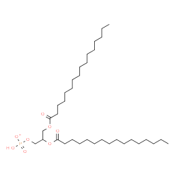 ChemSpider 2D Image | 2,3-Bis(palmitoyloxy)propyl hydrogen phosphate | C35H68O8P