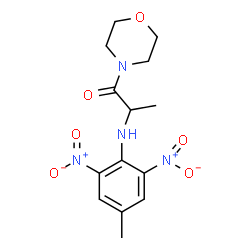 ChemSpider 2D Image | 2-[(4-Methyl-2,6-dinitrophenyl)amino]-1-(4-morpholinyl)-1-propanone | C14H18N4O6