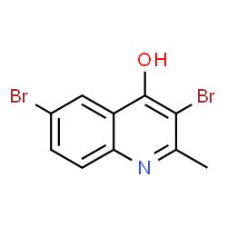 ChemSpider 2D Image | 3,6-Dibromo-2-methyl-4-quinolinol | C10H7Br2NO