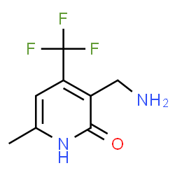 ChemSpider 2D Image | 3-(Aminomethyl)-6-methyl-4-(trifluoromethyl)-2(1H)-pyridinone | C8H9F3N2O