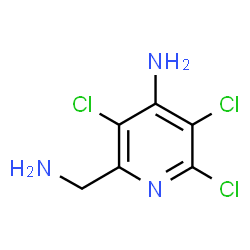 ChemSpider 2D Image | 2-(Aminomethyl)-3,5,6-trichloro-4-pyridinamine | C6H6Cl3N3