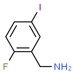 ChemSpider 2D Image | 1-(2-Fluoro-5-iodophenyl)methanamine | C7H7FIN