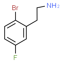 ChemSpider 2D Image | 2-(2-Bromo-5-fluorophenyl)ethanamine | C8H9BrFN