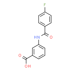 ChemSpider 2D Image | 3-[(4-Fluorobenzoyl)amino]benzoic acid | C14H10FNO3