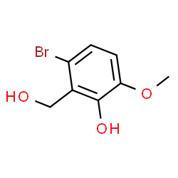 ChemSpider 2D Image | 3-Bromo-2-(hydroxymethyl)-6-methoxyphenol | C8H9BrO3