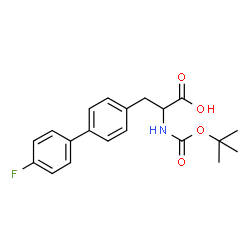 ChemSpider 2D Image | 3-(4'-Fluoro-4-biphenylyl)-2-({[(2-methyl-2-propanyl)oxy]carbonyl}amino)propanoic acid | C20H22FNO4