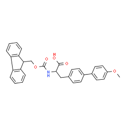 ChemSpider 2D Image | 2-{[(9H-Fluoren-9-ylmethoxy)carbonyl]amino}-3-(4'-methoxy-4-biphenylyl)propanoic acid | C31H27NO5