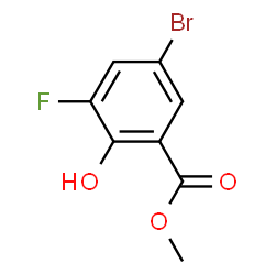 ChemSpider 2D Image | Methyl 5-bromo-3-fluoro-2-hydroxybenzoate | C8H6BrFO3