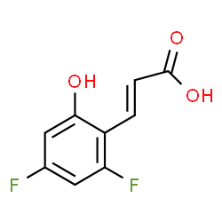 ChemSpider 2D Image | (2E)-3-(2,4-Difluoro-6-hydroxyphenyl)acrylic acid | C9H6F2O3