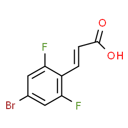ChemSpider 2D Image | (2E)-3-(4-Bromo-2,6-difluorophenyl)acrylic acid | C9H5BrF2O2