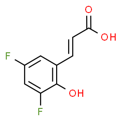 ChemSpider 2D Image | (2E)-3-(3,5-Difluoro-2-hydroxyphenyl)acrylic acid | C9H6F2O3
