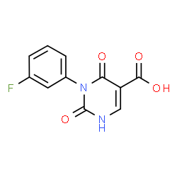 ChemSpider 2D Image | 3-(3-Fluorophenyl)-2,4-dioxo-1,2,3,4-tetrahydro-5-pyrimidinecarboxylic acid | C11H7FN2O4