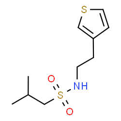 ChemSpider 2D Image | 2-Methyl-N-[2-(3-thienyl)ethyl]-1-propanesulfonamide | C10H17NO2S2