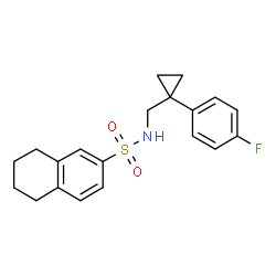 ChemSpider 2D Image | N-{[1-(4-Fluorophenyl)cyclopropyl]methyl}-5,6,7,8-tetrahydro-2-naphthalenesulfonamide | C20H22FNO2S
