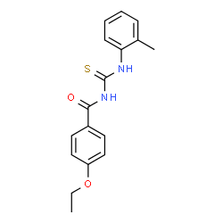 ChemSpider 2D Image | 3-(4-ETHOXYBENZOYL)-1-(2-METHYLPHENYL)THIOUREA | C17H18N2O2S