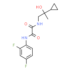 ChemSpider 2D Image | N-(2-Cyclopropyl-2-hydroxypropyl)-N'-(2,4-difluorophenyl)ethanediamide | C14H16F2N2O3