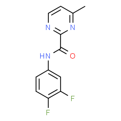 ChemSpider 2D Image | N-(3,4-Difluorophenyl)-4-methyl-2-pyrimidinecarboxamide | C12H9F2N3O