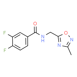 ChemSpider 2D Image | 3,4-Difluoro-N-[(3-methyl-1,2,4-oxadiazol-5-yl)methyl]benzamide | C11H9F2N3O2