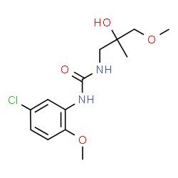 ChemSpider 2D Image | 1-(5-Chloro-2-methoxyphenyl)-3-(2-hydroxy-3-methoxy-2-methylpropyl)urea | C13H19ClN2O4