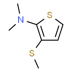 ChemSpider 2D Image | N,N-Dimethyl-3-(methylsulfanyl)-2-thiophenamine | C7H11NS2