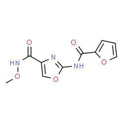 ChemSpider 2D Image | 2-(2-Furoylamino)-N-methoxy-1,3-oxazole-4-carboxamide | C10H9N3O5