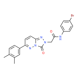 ChemSpider 2D Image | N-(4-Bromophenyl)-2-[6-(3,4-dimethylphenyl)-3-oxo[1,2,4]triazolo[4,3-b]pyridazin-2(3H)-yl]acetamide | C21H18BrN5O2