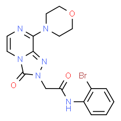 ChemSpider 2D Image | N-(2-Bromophenyl)-2-[8-(4-morpholinyl)-3-oxo[1,2,4]triazolo[4,3-a]pyrazin-2(3H)-yl]acetamide | C17H17BrN6O3