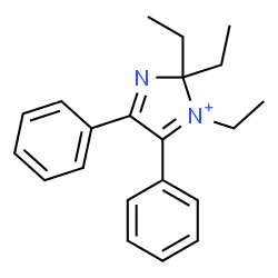 ChemSpider 2D Image | 1,2,2-Triethyl-4,5-diphenyl-2H-imidazol-1-ium | C21H25N2