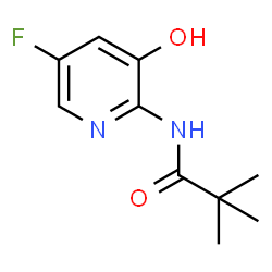 ChemSpider 2D Image | N-(5-Fluoro-3-hydroxypyridin-2-yl)pivalamide | C10H13FN2O2