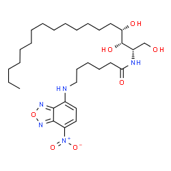 ChemSpider 2D Image | 6-[(7-Nitro-2,1,3-benzoxadiazol-4-yl)amino]-N-[(2S,3S,4S)-1,3,4-trihydroxy-2-octadecanyl]hexanamide | C30H51N5O7