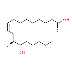 ChemSpider 2D Image | (9Z,12S,13S)-12,13-Dihydroxy-9-octadecenoic acid | C18H34O4