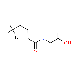 ChemSpider 2D Image | N-(5,5,5-~2~H_3_)Pentanoylglycine | C7H10D3NO3