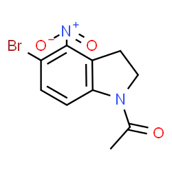 ChemSpider 2D Image | 1-(5-Bromo-4-nitroindolin-1-yl)ethanone | C10H9BrN2O3