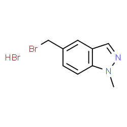 ChemSpider 2D Image | 5-(bromomethyl)-1-methyl-1H-indazole hydrobromide | C9H10Br2N2