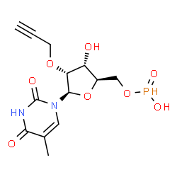 ChemSpider 2D Image | 5'-O-[Hydroxy(oxido)phosphoranyl]-5-methyl-2'-O-2-propyn-1-yluridine | C13H17N2O8P