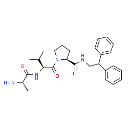 ChemSpider 2D Image | L-Alanyl-L-valyl-N-(2,2-diphenylethyl)-L-prolinamide | C27H36N4O3