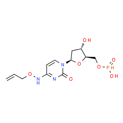 ChemSpider 2D Image | N-(Allyloxy)-2'-deoxy-5'-O-[hydroxy(oxido)phosphoranyl]cytidine | C12H18N3O7P
