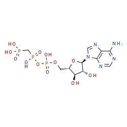 ChemSpider 2D Image | ADENOSINE-5'-[BETA, GAMMA-METHYLENE]TRIPHOSPHATE | C11H18N5O12P3