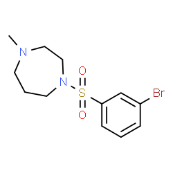 ChemSpider 2D Image | 1-[(3-Bromophenyl)sulfonyl]-4-methyl-1,4-diazepane | C12H17BrN2O2S