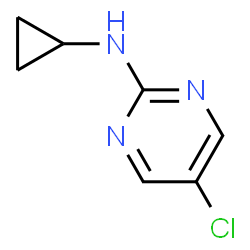 ChemSpider 2D Image | 5-Chloro-N-cyclopropyl-2-pyrimidinamine | C7H8ClN3