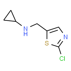 ChemSpider 2D Image | 2-Chloro-N-cyclopropyl-5-thiazolemethanamine | C7H9ClN2S