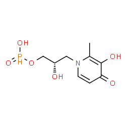 ChemSpider 2D Image | (2S)-2-Hydroxy-3-(3-hydroxy-2-methyl-4-oxo-1(4H)-pyridinyl)propyl hydrogen phosphonate | C9H14NO6P