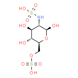 ChemSpider 2D Image | N,O6-Disulfo-Glucosamine | C6H13NO11S2