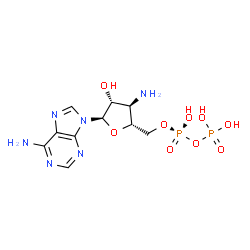 ChemSpider 2D Image | 3'-DEOXY 3'-AMINO ADENOSINE-5'-DIPHOSPHATE | C10H16N6O9P2