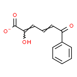 ChemSpider 2D Image | (2Z,4E)-2-Hydroxy-6-oxo-6-phenyl-2,4-hexadienoate | C12H9O4