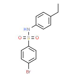 ChemSpider 2D Image | 4-Bromo-N-(4-ethylphenyl)benzenesulfonamide | C14H14BrNO2S